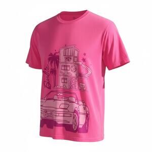 Barbie Dreamhouse Convertible Graphic Tee Hot Pink Size XL